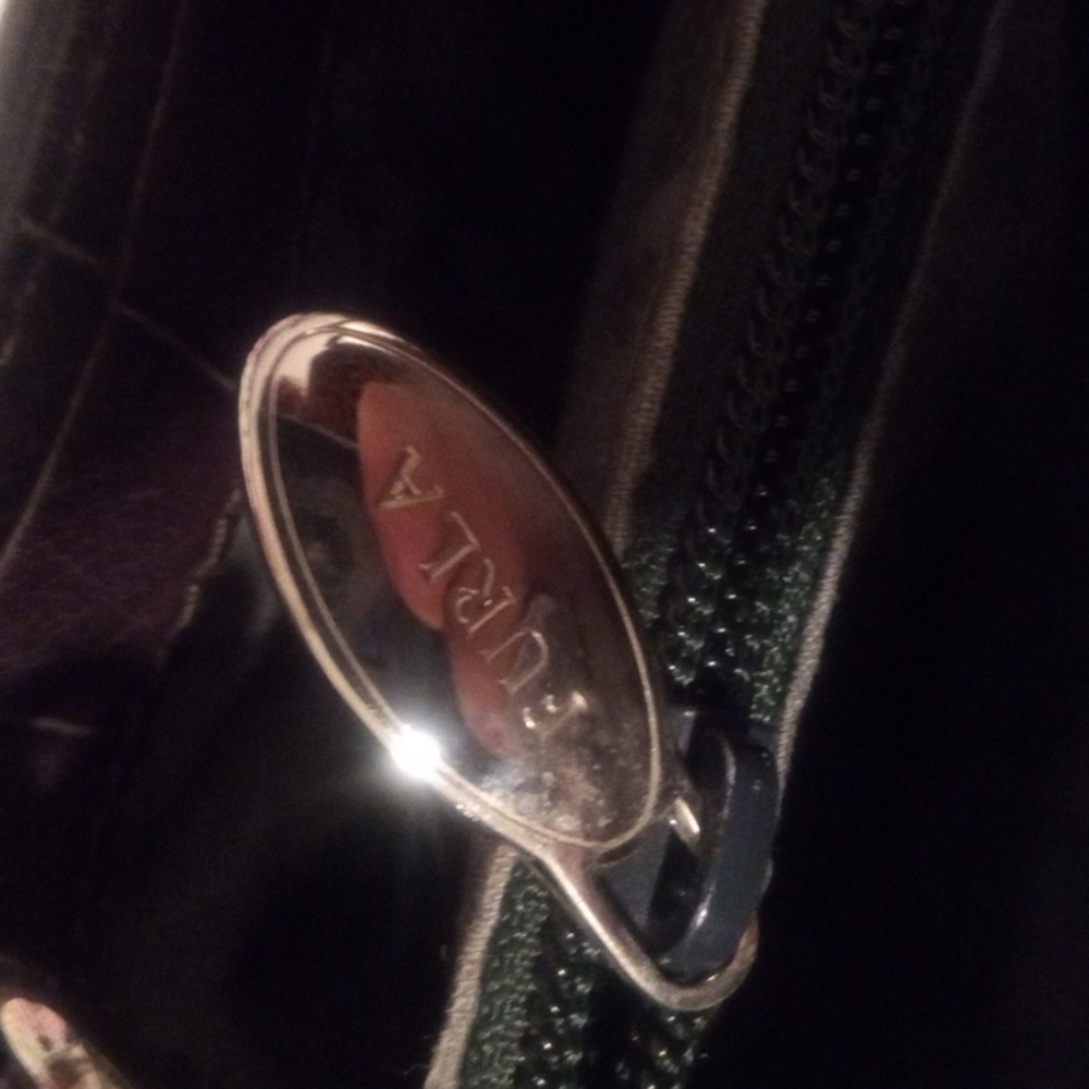 Furla | Brown Leather Croc Embossed | Crossbody & Top Handles | EUC - Picture 12 of 14